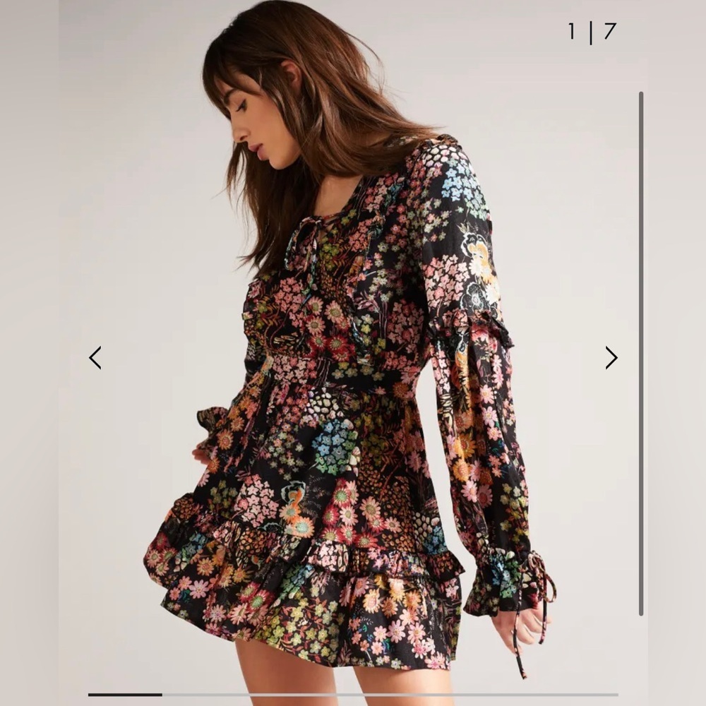 NWT Ted Baker London Hendria Mini Dress with ruffle details size:1